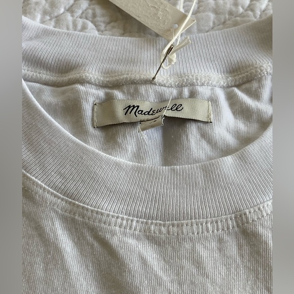 Madewell The Shrunken Tee White Crew Neck Short Sleeve Size XXS - Picture 3 of 11
